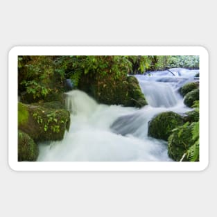 Scenic waterfall. Sticker